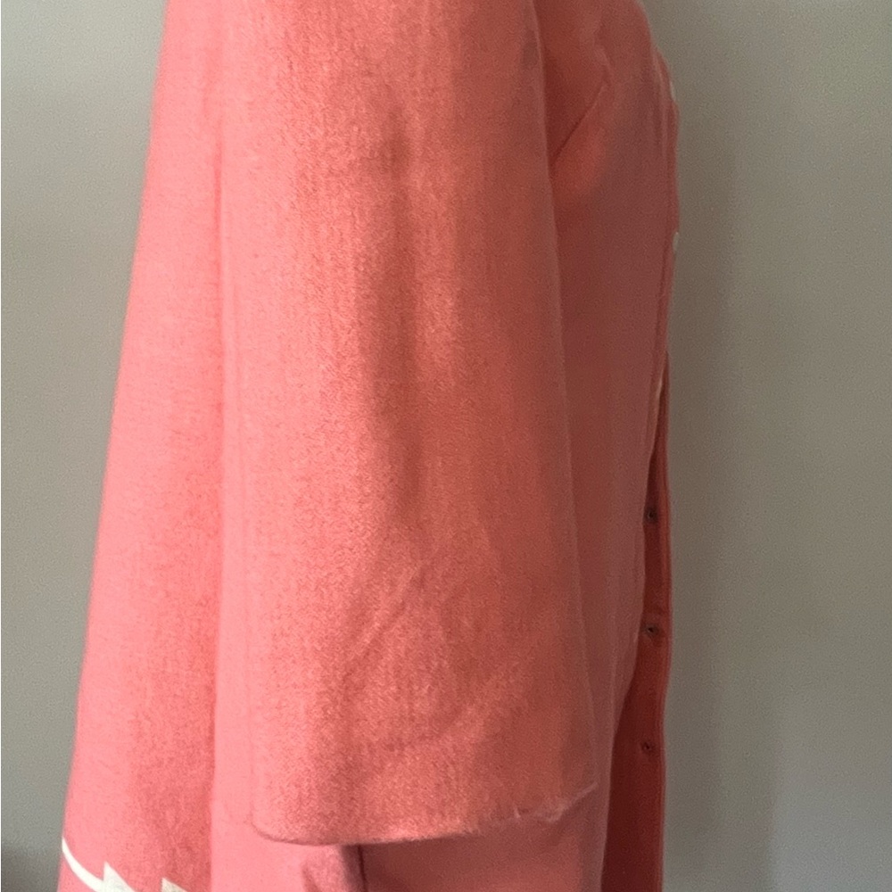 Lauren Moffatt Eastwood Coral Button-Up Coat with Arrow Design - Picture 4 of 7